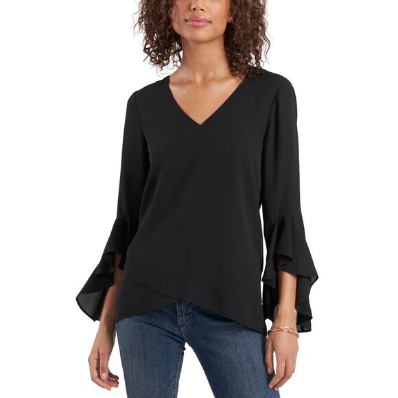 Vince Camuto Petite Flutter Sleeve Top - Picture 1 of 1